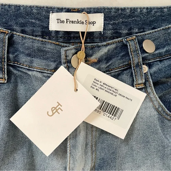 The Frankie Shop Blue Wide Leg Jeans - Picture 9 of 14